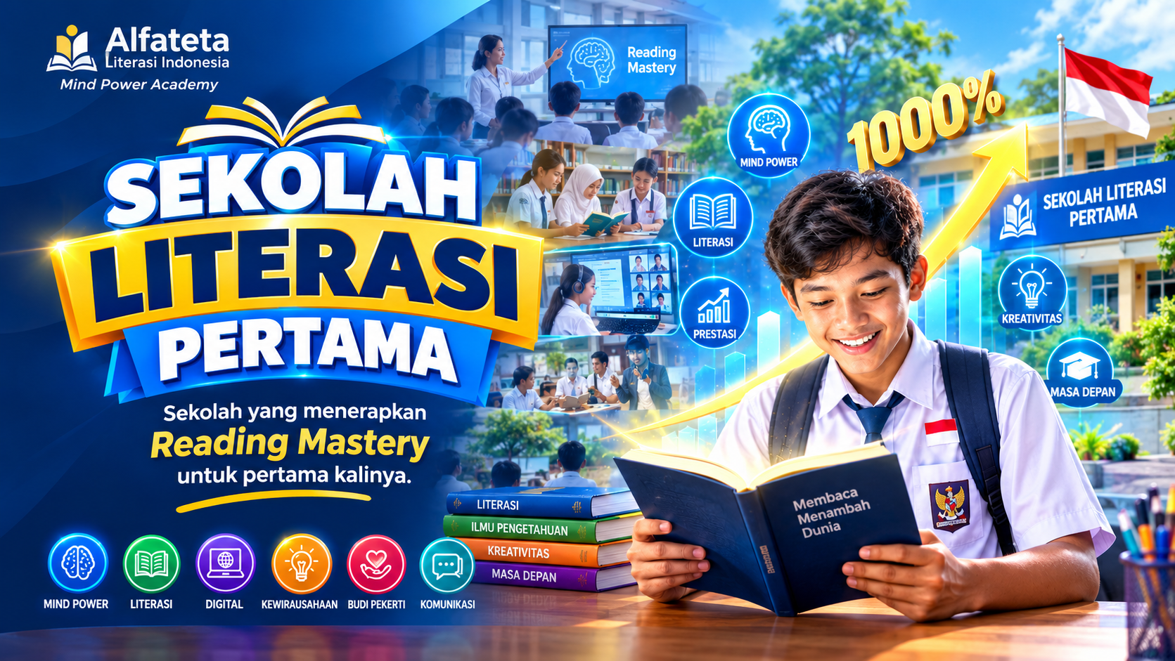 Banner Sekolah Literasi Pertama
